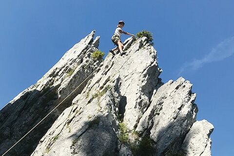 Giornata di arrampicata in famiglia nel Giura